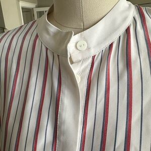 Frame 100% Silk Striped Blouse
